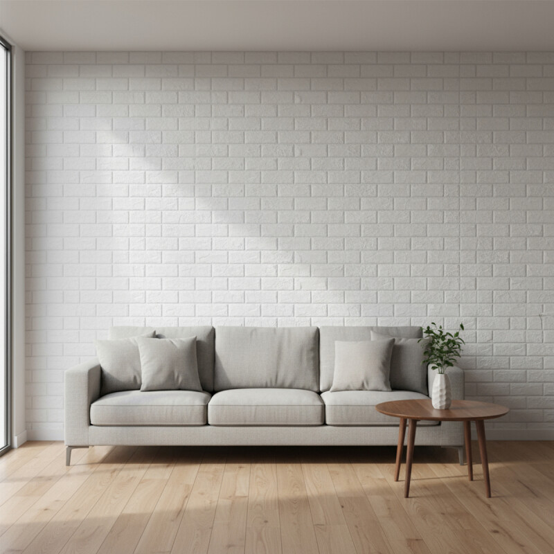 Pack 10 Placas Autoadhesiva Revestimiento Pared Interior Blanco Pack 10 Placas Autoadhesiva Revestimiento Pared Interior Blanco