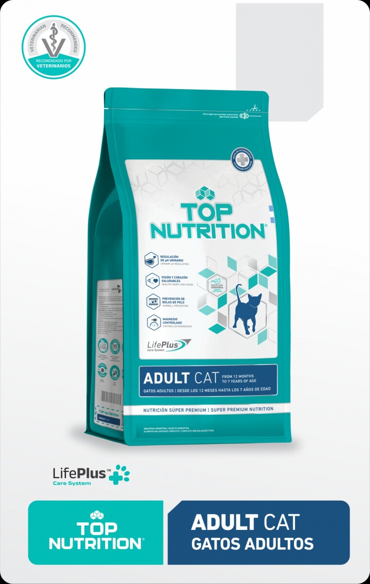 TOP NUTRITION GATOS ADULTOS X 2 KG - Top Nutrition Gatos Adultos X 2 Kg 