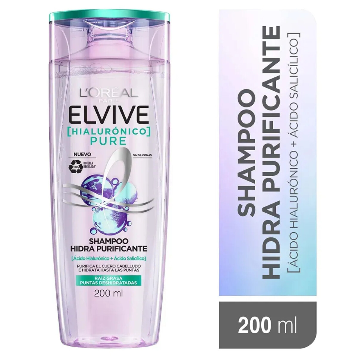 Shampoo L'Oréal Paris Elvive Hialurónico Pure 200ml 