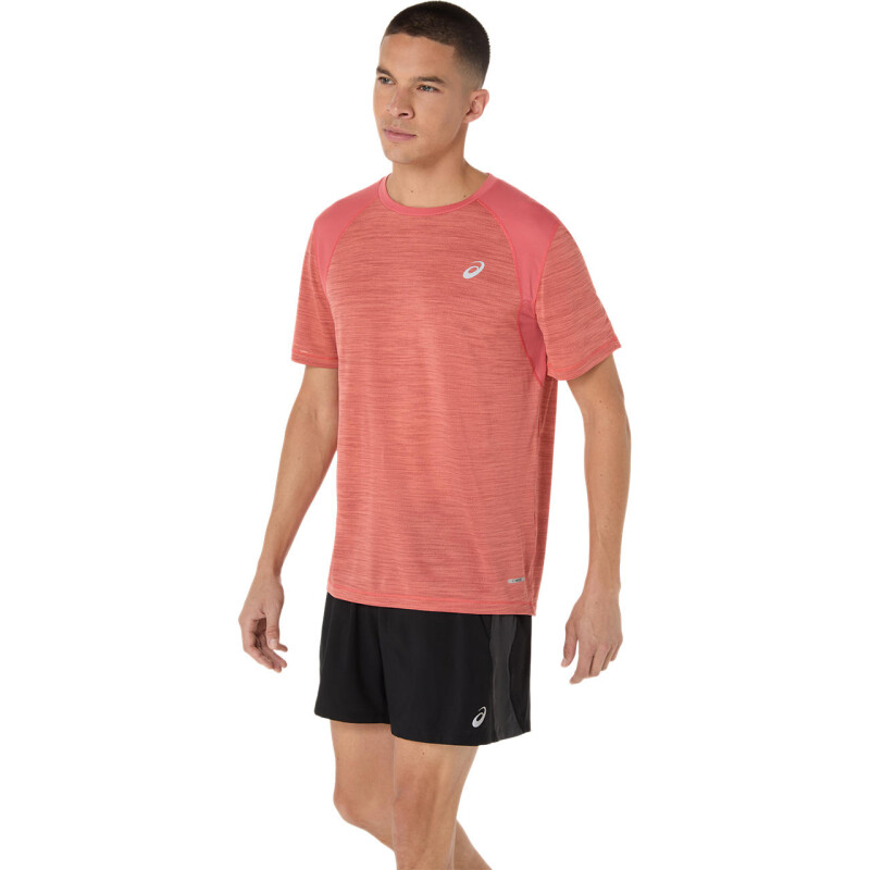 Polo Running Road SS Top Hombre Dark Pink Clay