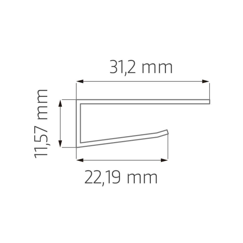 ÁNGULO PERIMETRAL CONVENCIONAL MOGNO 6 ML ángulo Perimetral Convencional Mogno 6 Ml