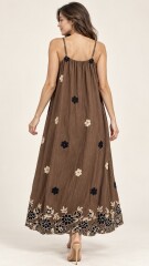 VESTIDO PERLA Marrón