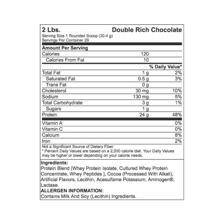 Suplemento Optimum Nutrition Gold Standard Whey 2Lb Chocolate