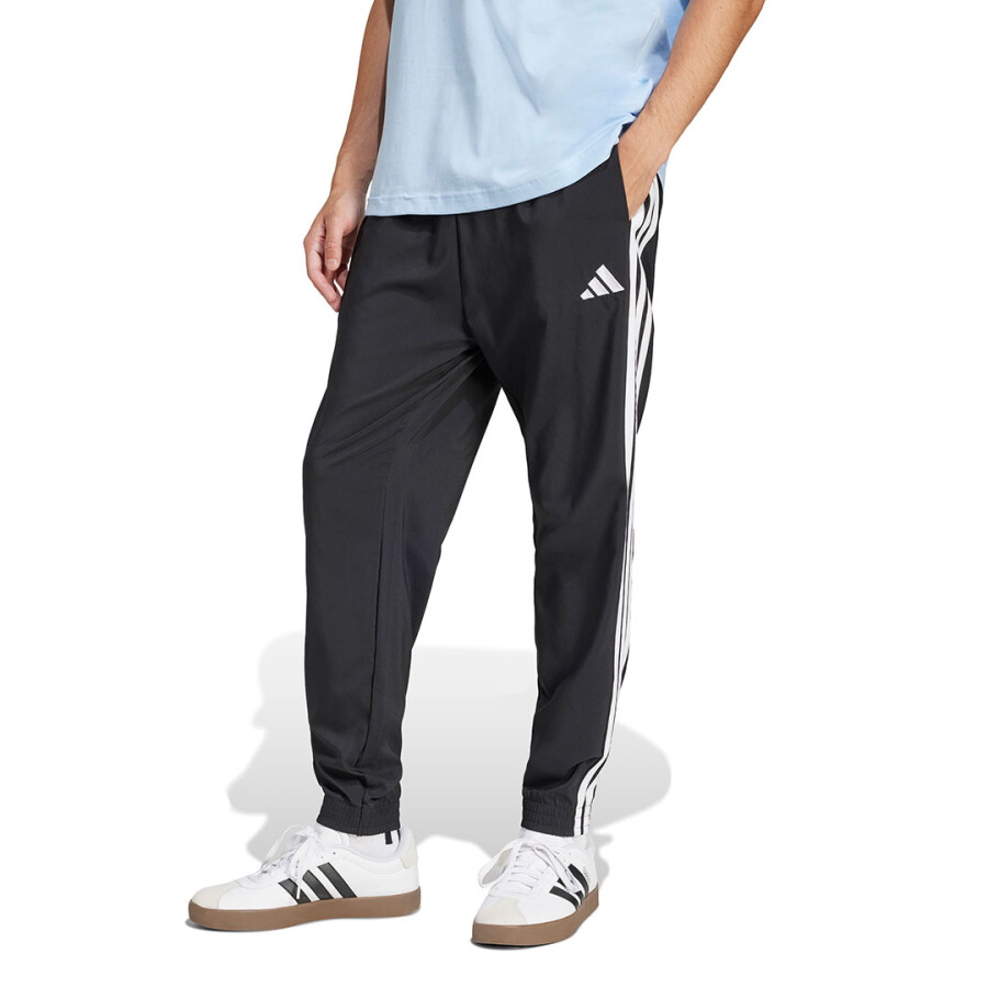 Pantalon de Hombre Adidas M 3S Wv Tc Pt Negro - Blanco