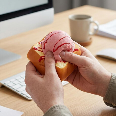 Squishy Postre con Helado Rosado