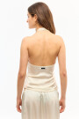 TOP HALTER SATIN Crudo