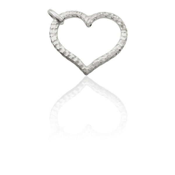 Dije Corazón facetado-Plata 925 inflada-Sin Piedra-CP3261 Sinpiedra