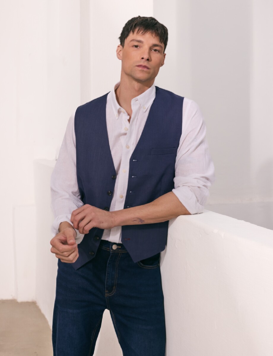 470638 CHALECO HARRINGTON LABEL Azul