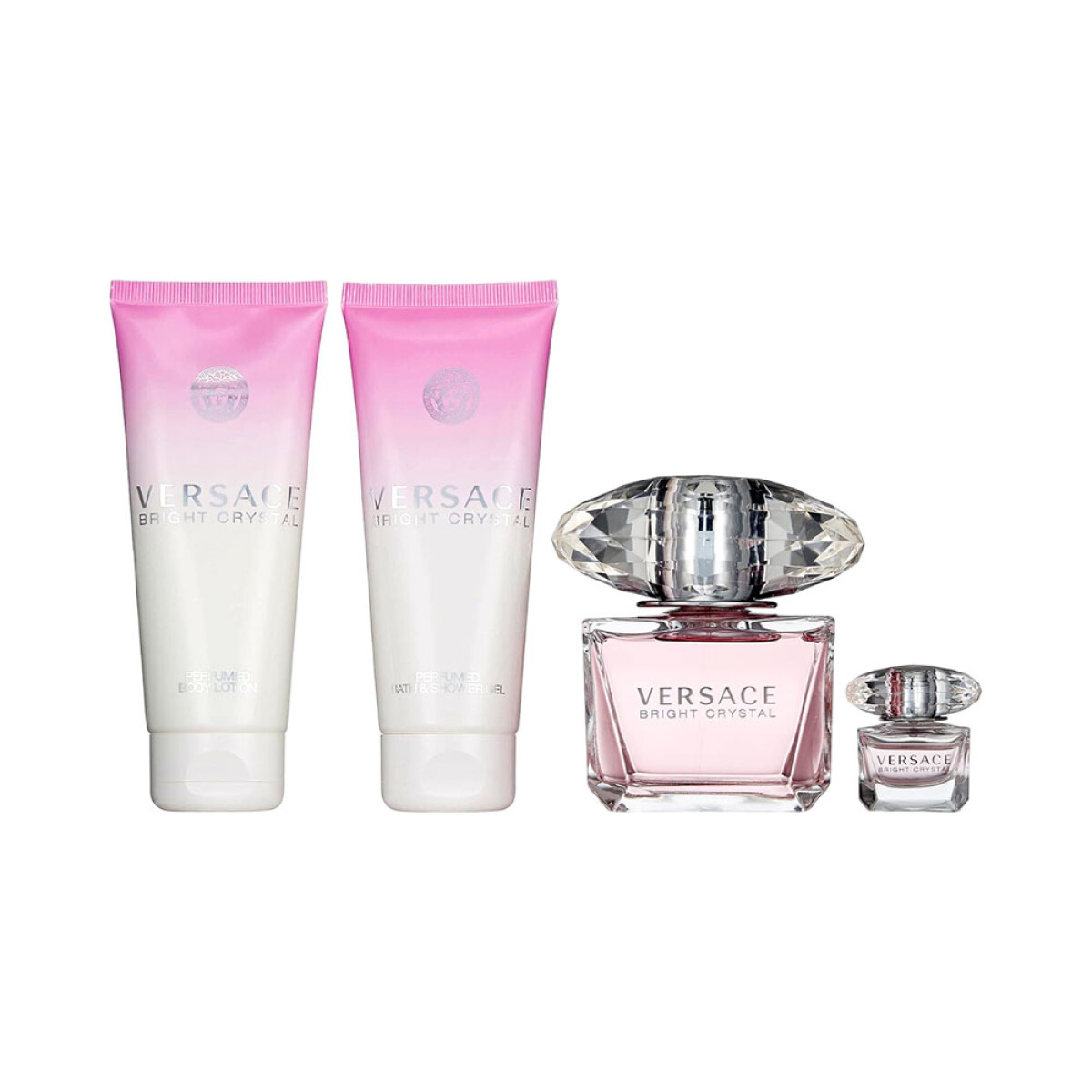 Set de Perfume Versace Bright Crystal (90Ml+Bl+Sg) 