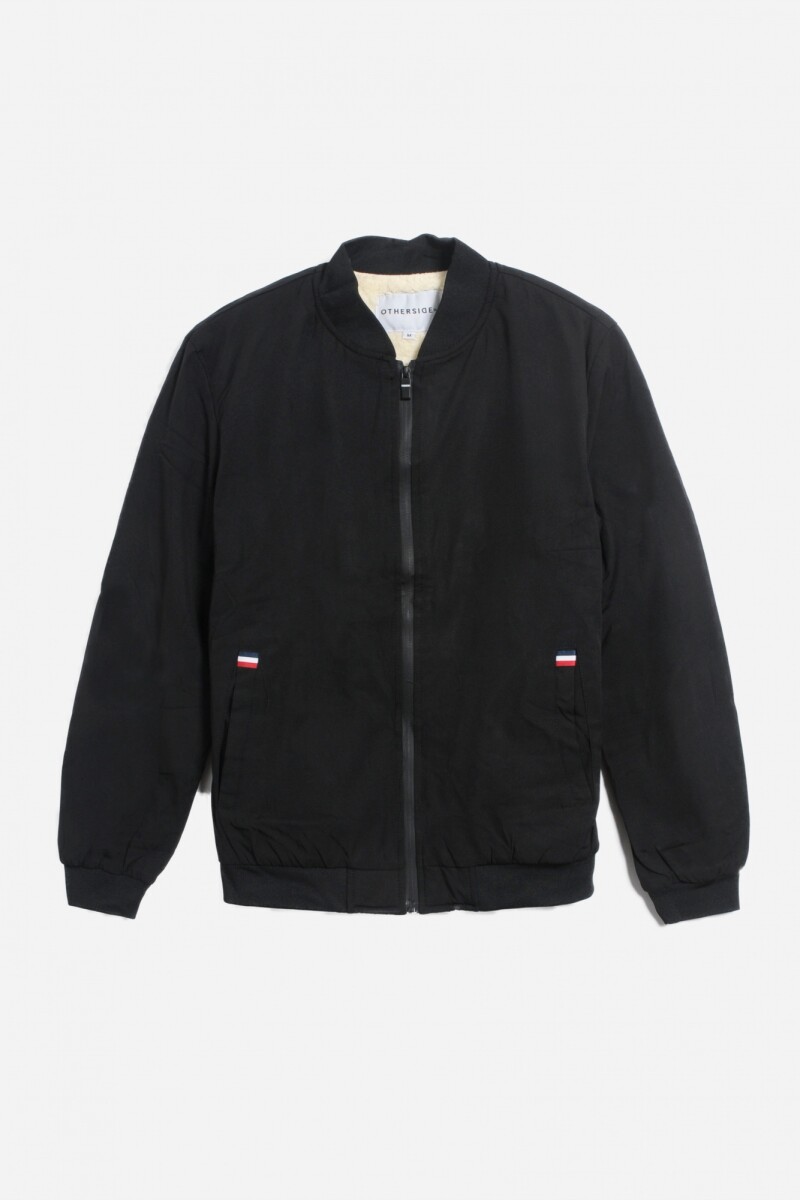 Campera con forro corderito NEGRO