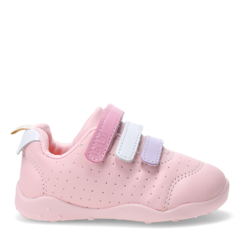 Championes Infantiles Bibi Fisioflex c/Velcro Rosado - Blanco - Lila