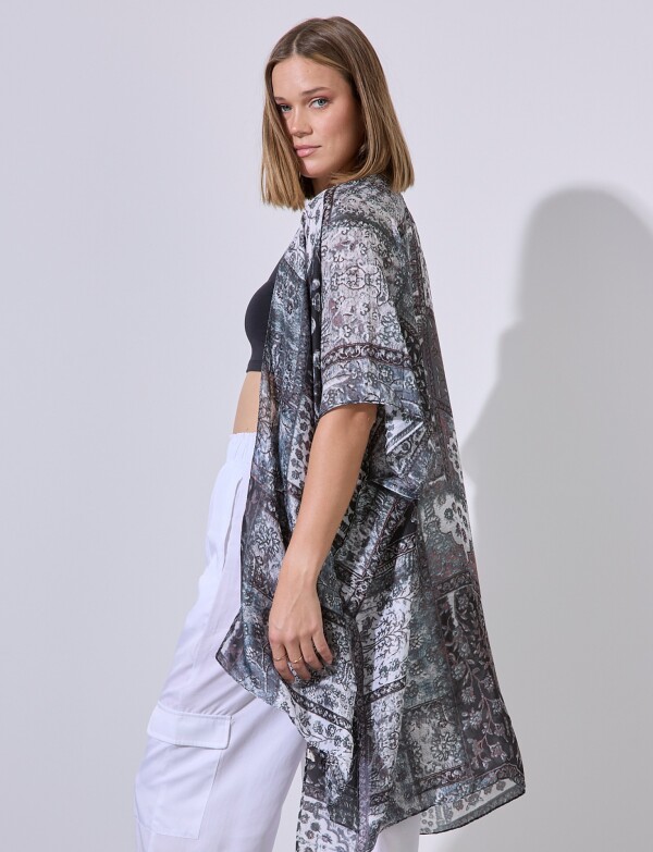 Kimono Print MULTI/GRIS