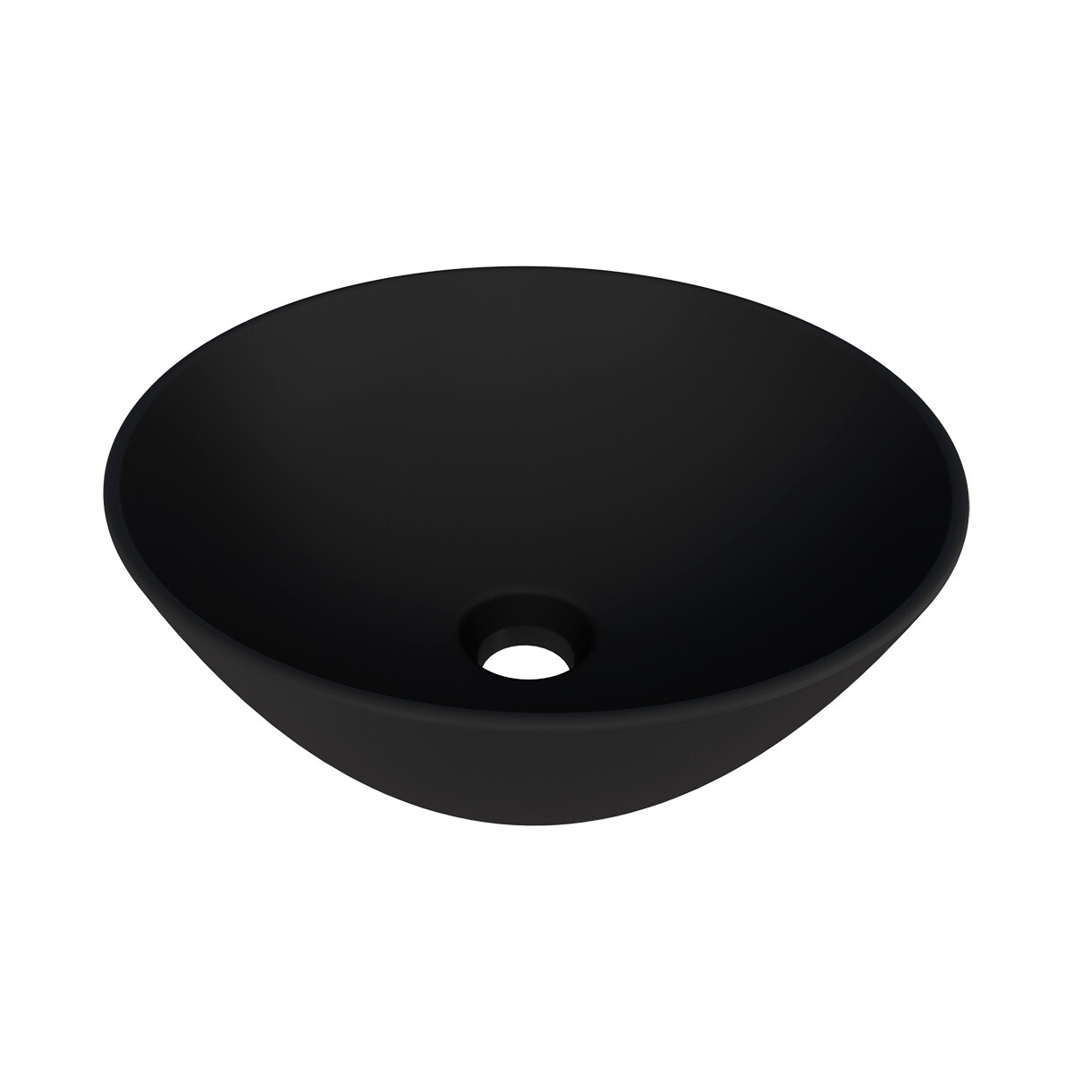 Bacha En Cerámica Modelo Cuia Negro 