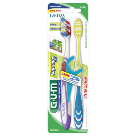 Cepillo de Dientes Butler Gum Supreme Max Medio x2 N°1502 – Limpieza Dental Profesional Cepillo de Dientes Butler Gum Supreme Max Medio x2 N°1502 – Limpieza Dental Profesional