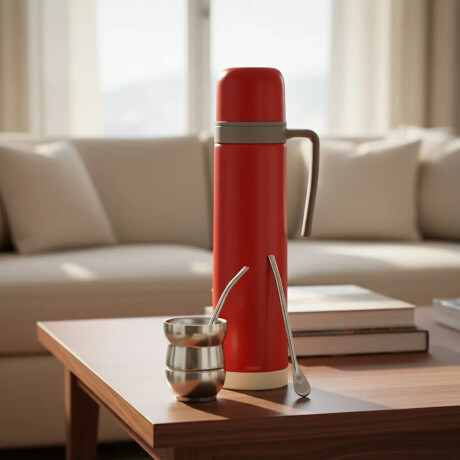 Set Comet Termo 750ml +mate lavable 140ml +bombilla regalo Plateado