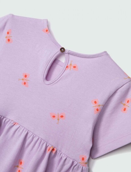 VESTIDO INFANTIL ESTAMPADO LILA