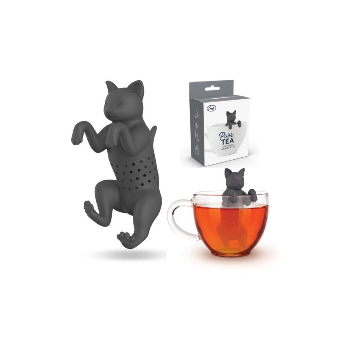 INFUSOR DE TE SILICONA GATO - MULTICOLOR 