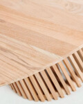 Mesa redonda Jeanette de madera maciza de teca Ø 90 cm