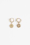 Aros dije medalla strass dorado