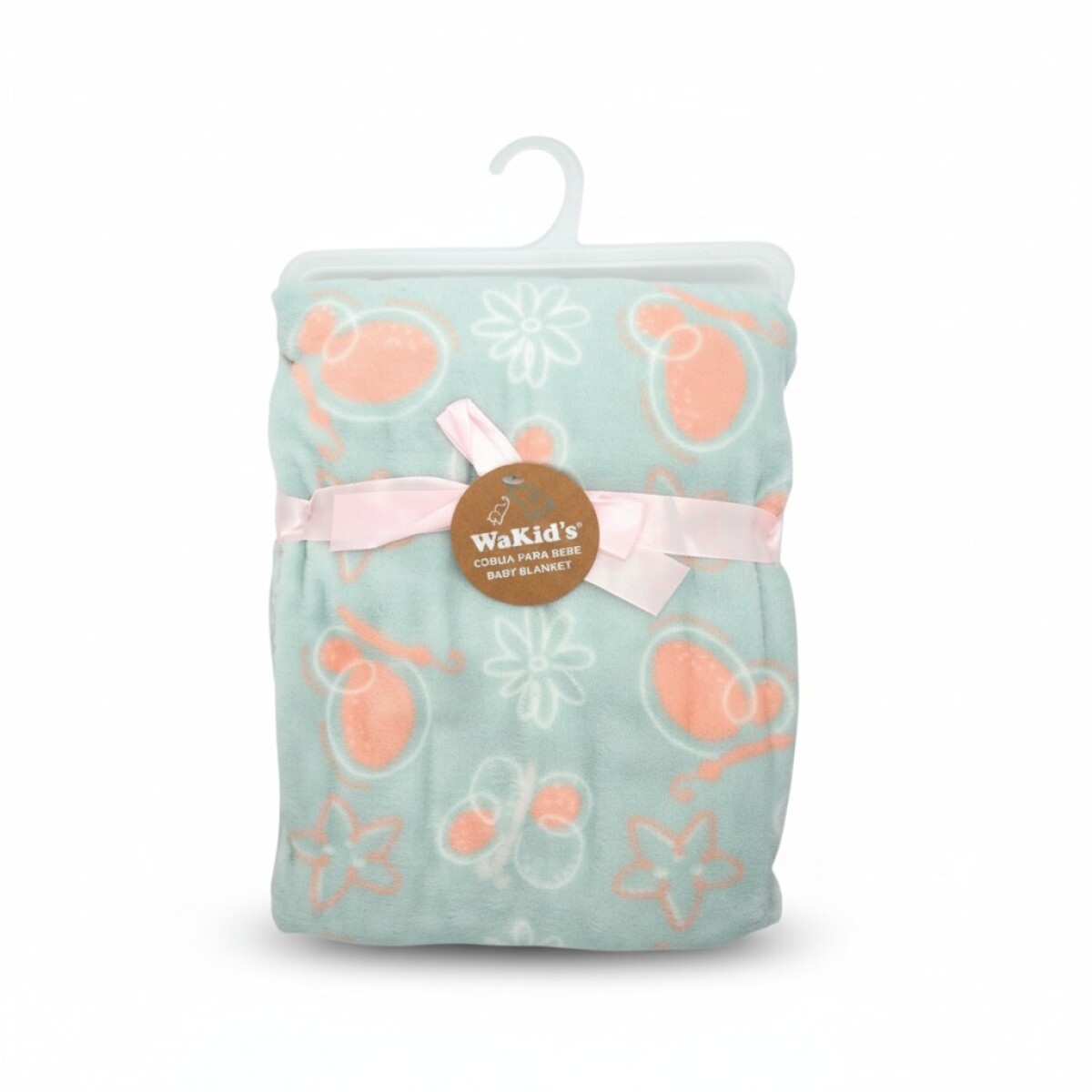 Manta fleece WAKIDS - verde rosa 