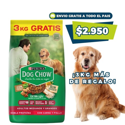 DOG CHOW PERROS ADULTOS RAZAS MEDIANAS Y GRANDES 21 +3 KG DOG CHOW PERROS ADULTOS RAZAS MEDIANAS Y GRANDES 21 +3 KG