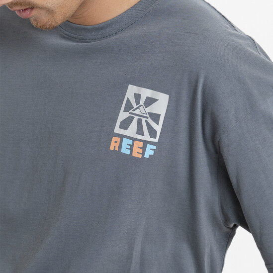 Remera Reef Over Sized Printed Gris