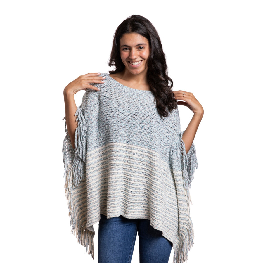 CHERRY PONCHO SKYBLUE