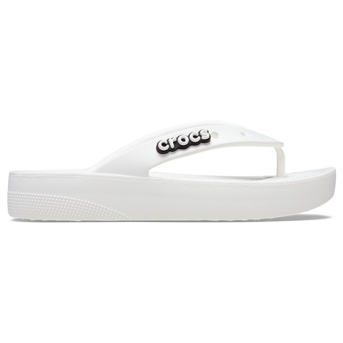 Ojotas Crocs Classic Flip Platform - Blanco 