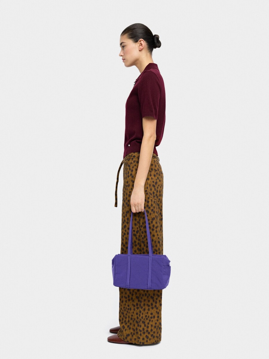 Bolso Bowling De Nylon violeta