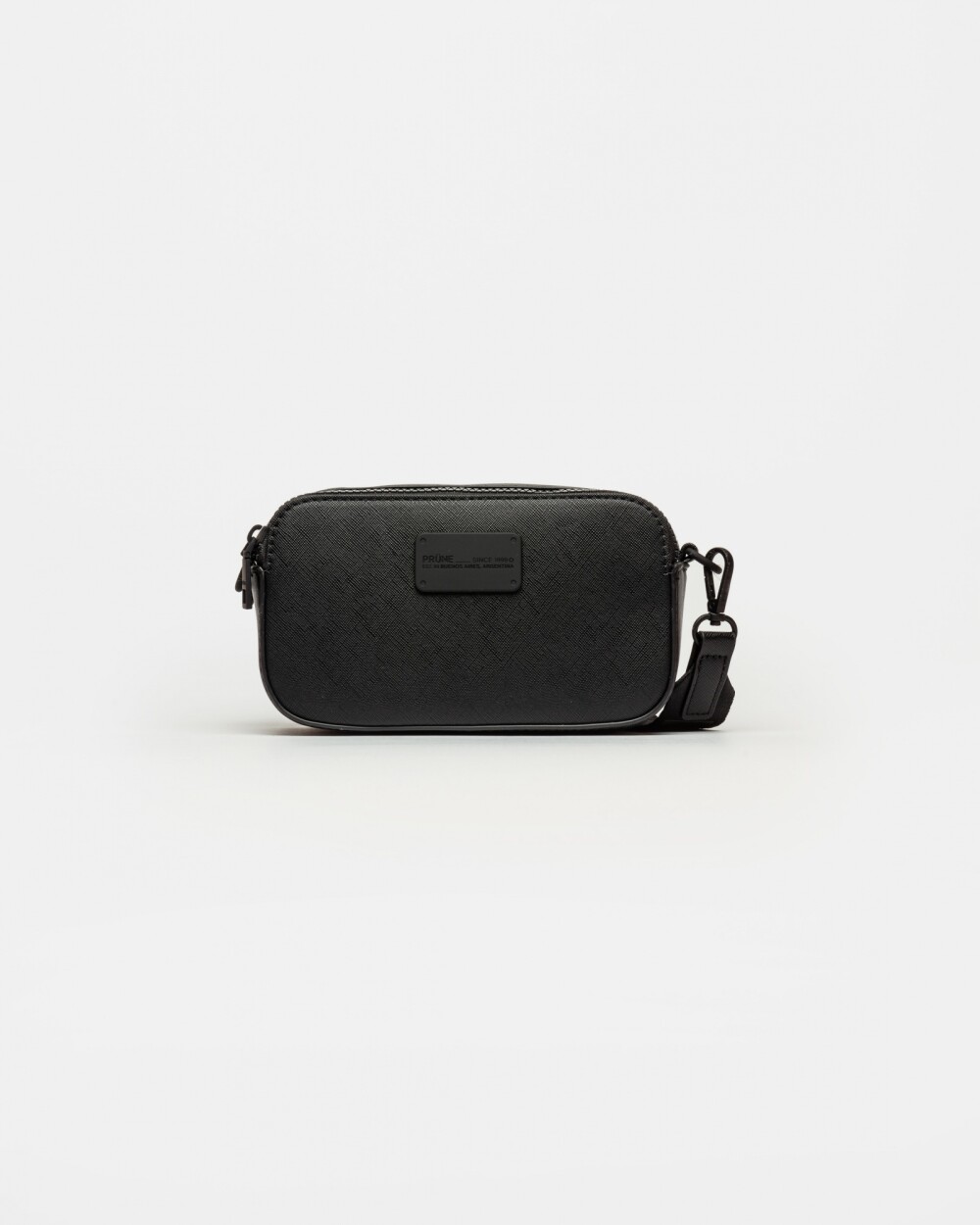 Bandolera Penny En Efecto Cuero Zaffiano Negro
