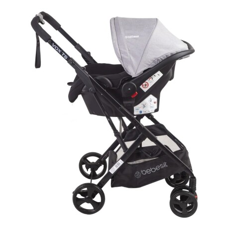 Coche de bebé Bebesit Travel System Vox con cubrepiés Gris