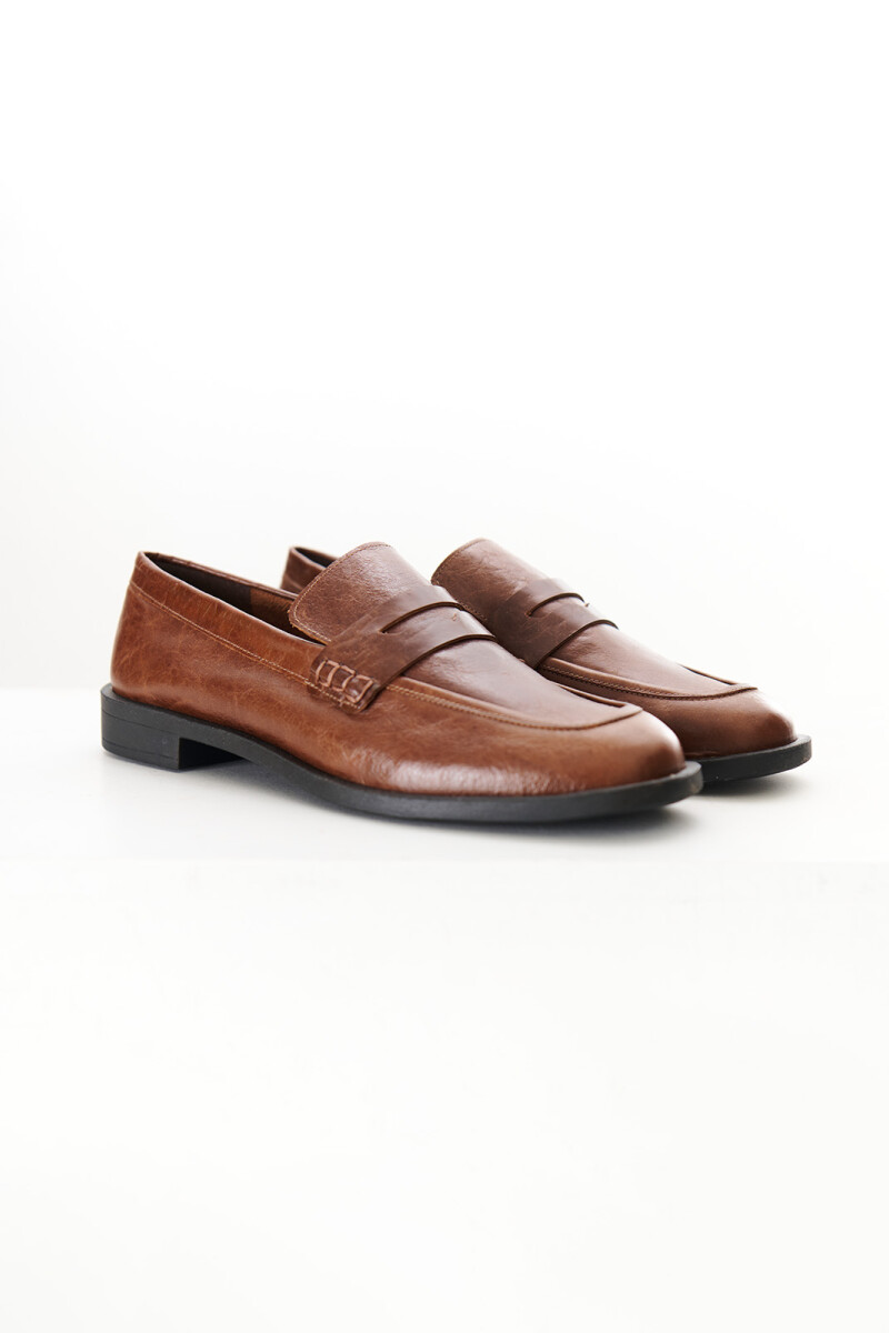 MOCASIN COMBI MARRON