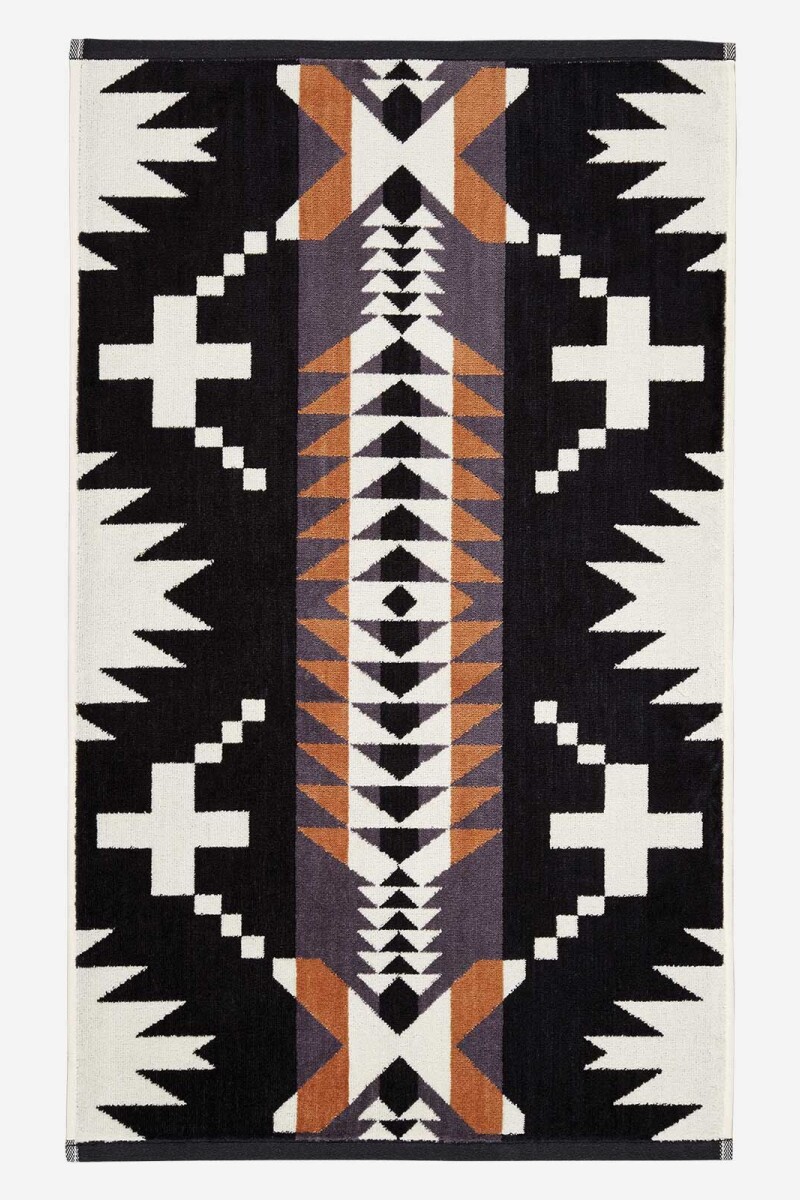 JACQUARD BATH TOWELS Negro