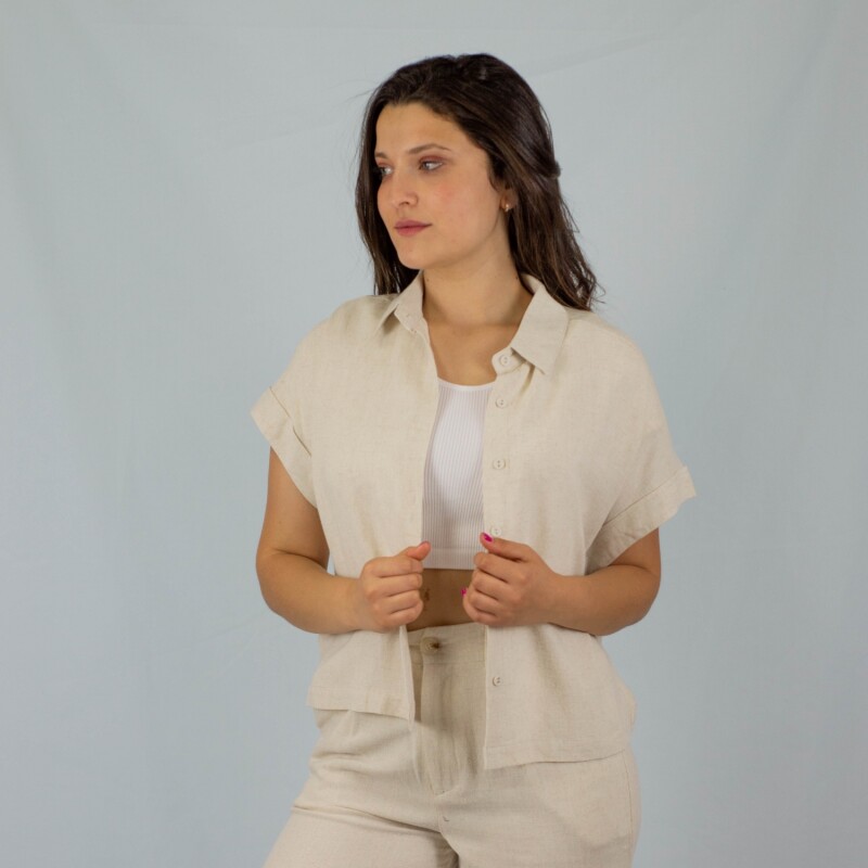 Camisa Lino Slowly Off White