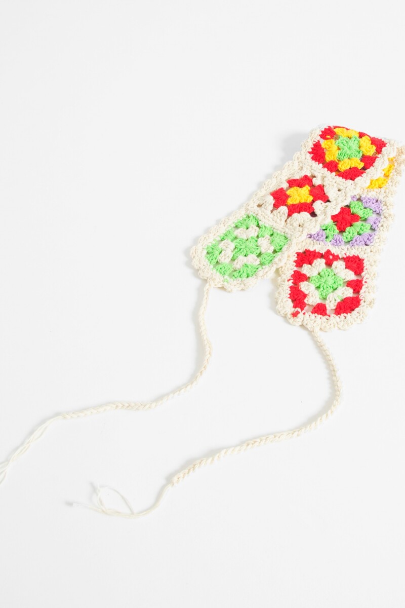 Vincha crochet flores multicolor