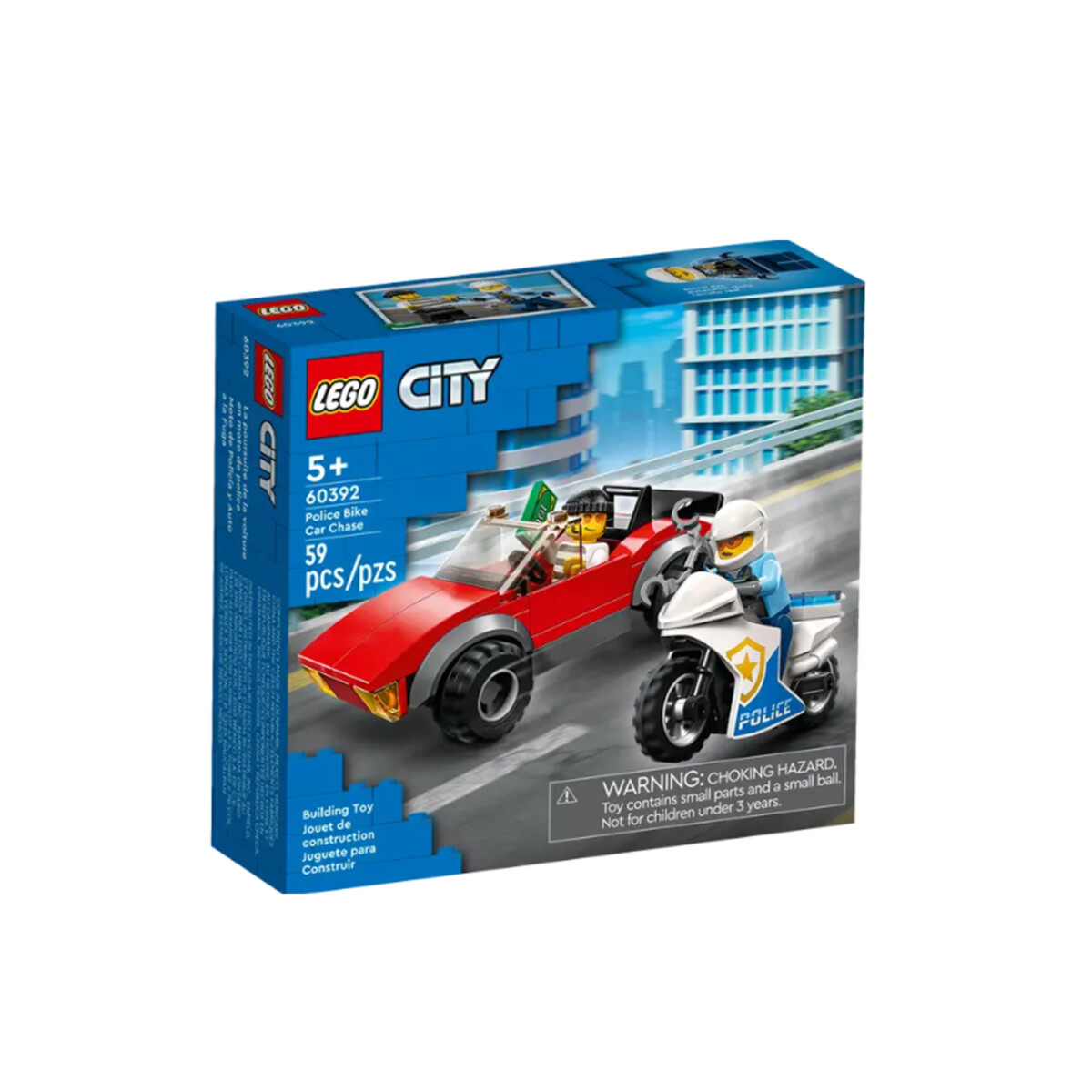 Lego Policia En Moto Y Ladrón En Auto 60392 