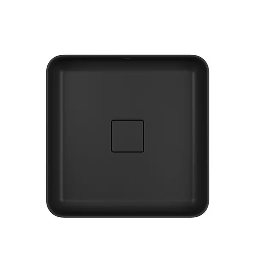 Bacha de apoyo cuadrada 40 cm negro mate Deca Bacha De Apoyo Cuadrada 40 Cm Negro Mate Deca