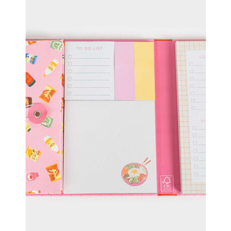 Set De Librería Con Notas Adhesivas Combinacion Multicolor