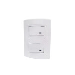 Plaqueta armada 2 int.unipolares blanco puro Sica ELE07663