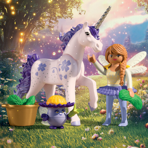 Unicornio y Hada en el Bosque Playmobil 19 Piezas U