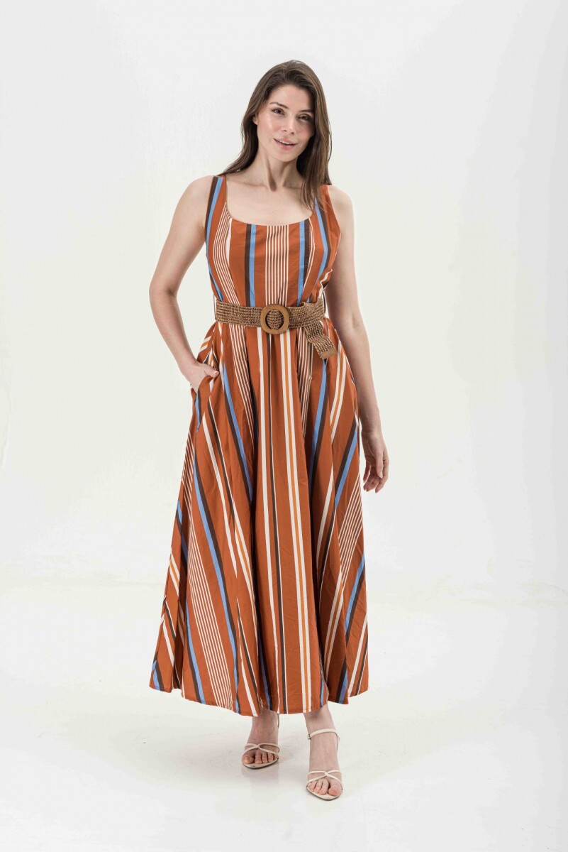 VESTIDO MIRE - ESTAMPADO TERRACOTA 