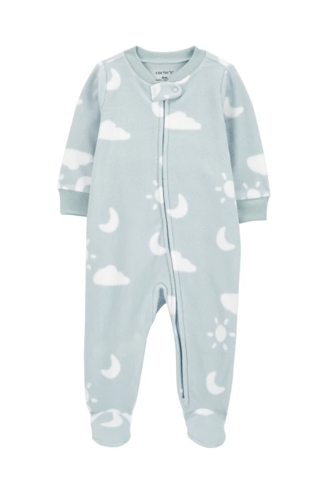 Pijama uno pieza de micropolar, con pie, diseño cielo Pijama uno pieza de micropolar, con pie, diseño cielo