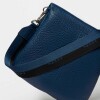 Bandolera Olivia En Cuero Graneado Azul