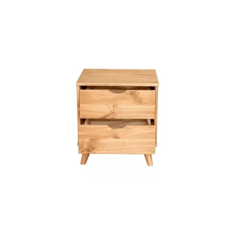 Mesa De Luz Madera Maciza Nordica 2 Cajones - Linea Dublin Mesa De Luz Madera Maciza Nordica 2 Cajones - Linea Dublin