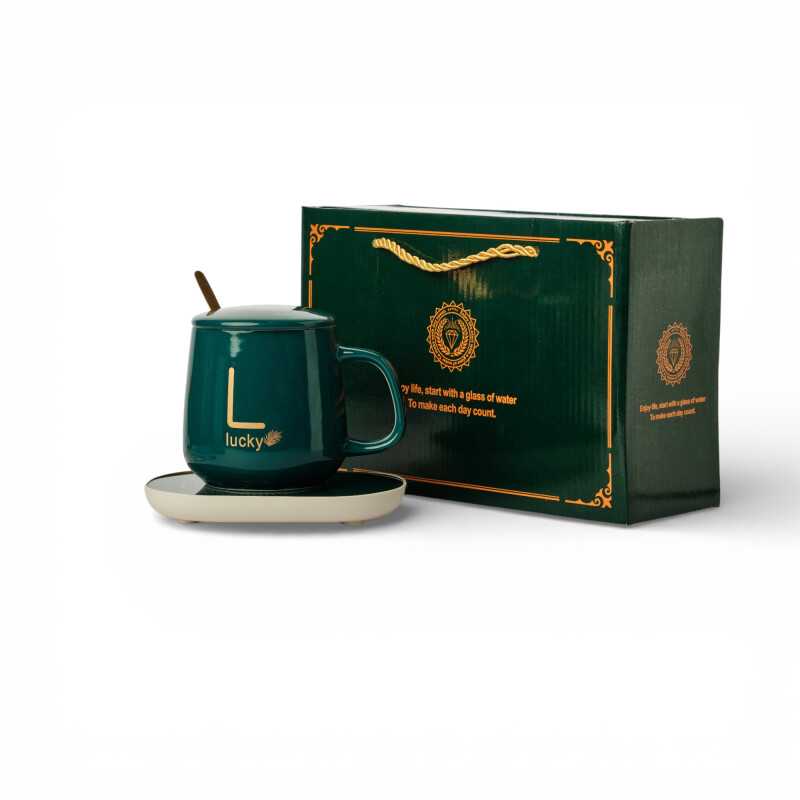 Taza De Café, Té, Eléctrica Usb De 55 Grados, Caja Regalo Verde
