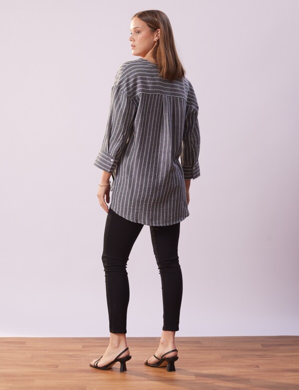 Blusa Holgada Rayas GRIS