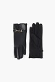 Guantes eco cuero hebilla negro