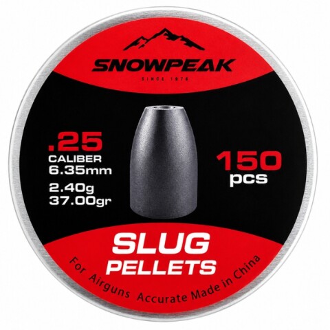 Chumbos Snowpeak Slug 6.35 mm 37 Grains 150 Unidades Chumbos Snowpeak Slug 6.35 mm 37 Grains 150 Unidades