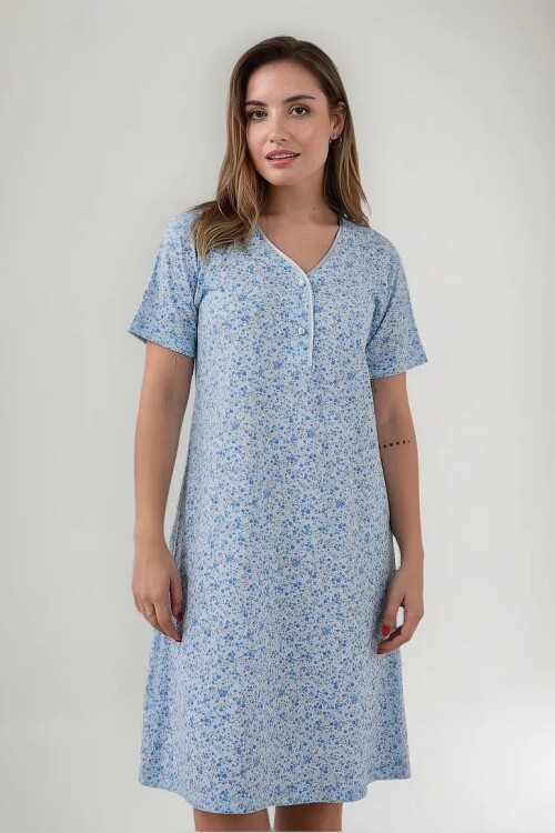 Camisón M/Corta Clásico Camisón M/Corta Clásico Cielo