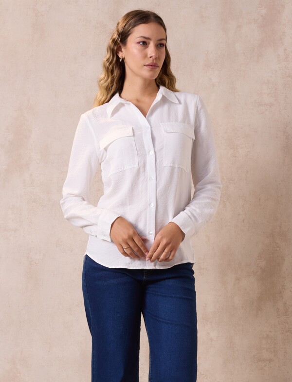 Camisa Bolsillos BLANCO